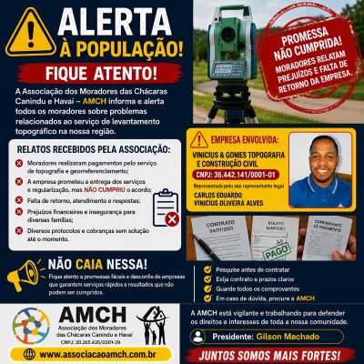 Alerta a População